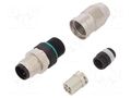 Connector: M12; plug; PIN: 4; male; straight; IDC; for cable WEIDMÜLLER SAIS4IDCM12SMALL