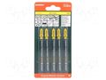Hacksaw blade-set; wood,plastic; 74mm; BASIC WOOD; 5pcs. METABO MTB.623632