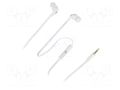 Headphones with microphone; white; Jack 3,5mm; in-ear; 1.2m; 32Ω QOLTEC QOLTEC-50801