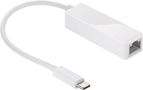USB-C™ Ethernet Adapter, white, white, 0.2 m - for connecting a PC or Apple MacBook to an Ethernet network (RJ45) via the USB-C™ port 66255