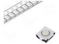 Microswitch TACT; SPST; Pos: 2; 0.02A/15VDC; SMT; none; 3.5N; 2.5mm PANASONIC EVQQ2202W