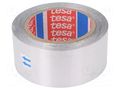 Tape: duct; W: 50mm; L: 50m; Thk: 0.09mm; grey; acrylic; aluminium TESA TESA-60650-50-50M
