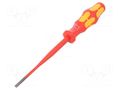 Screwdriver; insulated,slim; slot; 3.5x0.6mm; Blade length: 100mm WERA WERA.160/35/06