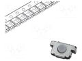 Microswitch TACT; SPST; Pos: 2; 0.02A/12VDC; SMT; 6x3.5x3.5mm; grey PANASONIC EVQP4KB3Q