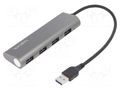 Hub USB; USB A socket x4,USB A plug; USB 3.0; PnP; 5Gbps LOGILINK UA0307