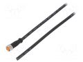 Cable: for sensors/automation; M8; PIN: 4; straight; 10m; plug; 4A LUTRONIC 080004002-10M