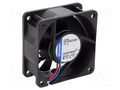 Fan: DC; axial; 12VDC; 60x60x25mm; 21m3/h; 16dBA; ball; 2500rpm EBM-PAPST 612NLE