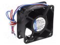 Fan: DC; axial; 12VDC; 60x60x25mm; 43.5m3/h; 35dBA; ball; 6300rpm EBM-PAPST 632/2HPU