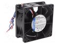 Fan: DC; axial; 48VDC; 80x80x38mm; 220m3/h; 71dBA; ball; Len: 0.31m EBM-PAPST 8218J/2H4