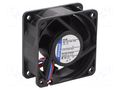 Fan: DC; axial; 24VDC; 60x60x25mm; 56m3/h; 43dBA; ball; 8200rpm EBM-PAPST 624HH