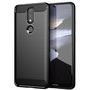 Carbon Case Flexible Cover TPU Case for Nokia 2.4 black, Hurtel 5907769334658 5907769334658