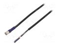 Cable: for sensors/automation; M8; PIN: 4; straight; 2m; plug; 30VDC OMRON XS3FLM8PVC4S2M