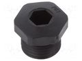 Stopper; PG7; IP68; polyamide; black; V-NE-SD PG; Thread: PG HUMMEL HUMMEL-1256070111