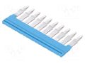 Comb bridge; ways: 10; blue; Application: A WEIDMÜLLER ZQV4N/10BL