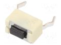 Microswitch TACT; SPST; Pos: 2; 0.05A/12VDC; 6x3.5x3.5mm; 4.3mm PANASONIC EVQPE504K