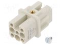 Connector: HDC; contact insert; female; S-D8; PIN: 8; size 3A; 10A MOLEX MX-93601-0081