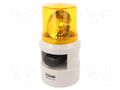 Signaller: lighting-sound; 24VDC; siren,rotating light; amber QLIGHT S100D-WS-24-A