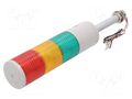 Signalling column; red/amber/green; LED; 24VDC; IP44; ST80L; ABS QLIGHT ST80LF324RAG
