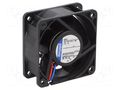 Fan: DC; axial; 12VDC; 60x60x25mm; 40m3/h; 35dBA; ball; 6100rpm EBM-PAPST 622N