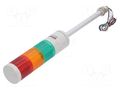 Signalling column; red/amber/green; LED; 24VDC; IP65; QTG60; ABS QLIGHT QTG60LF324RAG