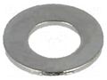 Washer; round; M2; D=4.5mm; h=0.3mm; brass; Plating: nickel; BN 566 BOSSARD B2/BN566