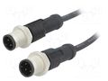 Cable: for sensors/automation; PIN: 4; with metal nut; plug; 250V AMPHENOL LTW M12A04ML12AMLSB001