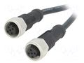 Cable: for sensors/automation; PIN: 5; with metal nut; plug; 60V AMPHENOL LTW M12B05FL12BFLSD001