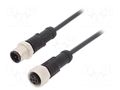 Cable: for sensors/automation; PIN: 4; with metal nut; plug; 250V AMPHENOL LTW M12D04ML12DFLSB001