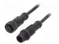Cable: for sensors/automation; PIN: 4; with plastic nut; plug AMPHENOL LTW MSDP04MLSDPFLSD001