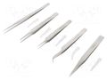 Tweezers-set; for precision works; 5pcs. LINDSTRÖM SA.9855