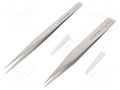 Tweezers-set; for precision works; Blade tip shape: sharp; 2pcs. LINDSTRÖM SA.9858