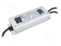 Power supply: switching; LED; 75W; 75÷150VDC; 250÷500mA; IP65; 91% MEAN WELL ELG-75-C500AB