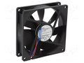 Fan: DC; axial; 12VDC; 92x92x25mm; 84m3/h; 32dBA; ball; 2700rpm EBM-PAPST 3412N