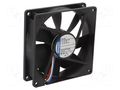 Fan: DC; axial; 24VDC; 92x92x25mm; 84m3/h; 36dBA; ball; 2700rpm EBM-PAPST 3414N/2