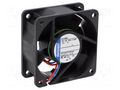 Fan: DC; axial; 12VDC; 60x60x25mm; 21m3/h; 16dBA; slide; Len: 0.31m EBM-PAPST 612NGLE