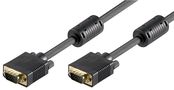 Full HD SVGA Monitor Cable, gold-plated, 15 m, black - VGA male (15-pin) > VGA male (15-pin) 68139