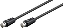 Antenna Cable (<70 dB), Double Shielded, 1.5 m, black - coaxial plug > coaxial plug 68146