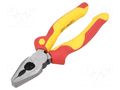 Pliers; insulated,universal; steel; 180mm; 1kVAC WIHA WIHA.33186