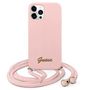 Guess GUHCP12LLSCLMMGLP iPhone 12 Pro Max 6.7&quot; pink/pink hardcase Metal Logo Cord, Guess 3700740494325 3700740494325