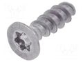 Screw; for plastic; 2.5x8; Head: countersunk; Torx®; TX08; BN 2043 BOSSARD B2.5X8/BN2043