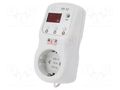 Module: regulator; digital; temperature; Temp: -10÷45°C; IP30; 16A NOVATEK ELECTRO TR-12-1