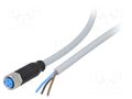 Cable: for sensors/automation; M8; PIN: 3; straight; 10m; plug; 4A; Y SICK YF8U13-100VA1XLEAX