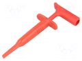 Clip-on probe; hook type; 15A; 1kVDC; red; Plating: nickel plated MUELLER ELECTRIC BU-20431-2