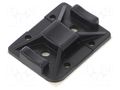 Holder; screw,self-adhesive; polyamide; black; Tie width: 8mm HELLERMANNTYTON TY8G1S-PA66W-BK