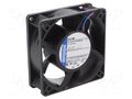 Fan: DC; axial; 12VDC; 92x92x32mm; 80m3/h; 35dBA; ball; 2650rpm EBM-PAPST 3312NN