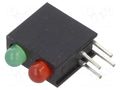 LED; bicolour,in housing; 3mm; No.of diodes: 2; red/yellow-green OPTOSUPPLY OSGRLX3E34X-3F2B