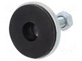 Foot; rigid,with lever; Base dia: 55mm; M12; steel; steel RST ROZTOCZE 4.431.002