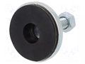 Foot; rigid,with lever; Base dia: 55mm; M12; steel; steel RST ROZTOCZE 4.431.002