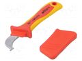 Knife; for electricians; semicircular,with guide shoe; 200mm WIHA WIHA.36053