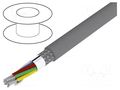 Wire; Alpha Essential C&C; 15x24AWG; PVC; dark grey; 300V; 30.5m ALPHA WIRE 6335-SL005